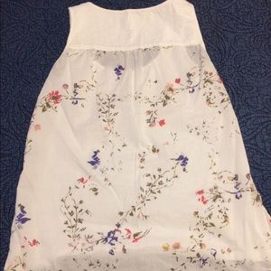 White floral tank